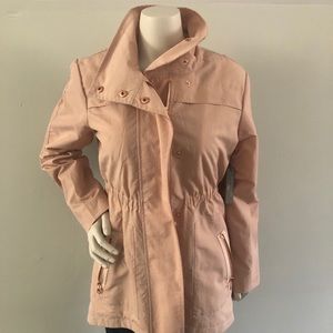 Tart blush spring jacket with rose gold hardware